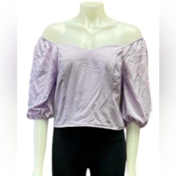 Riley & Rae NWT Crop Lilac Drop shoulder Size Medium - Picture 1 of 8